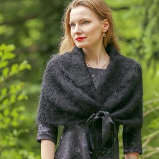 Black cardigan handmade mohair bolero SuperTanya
