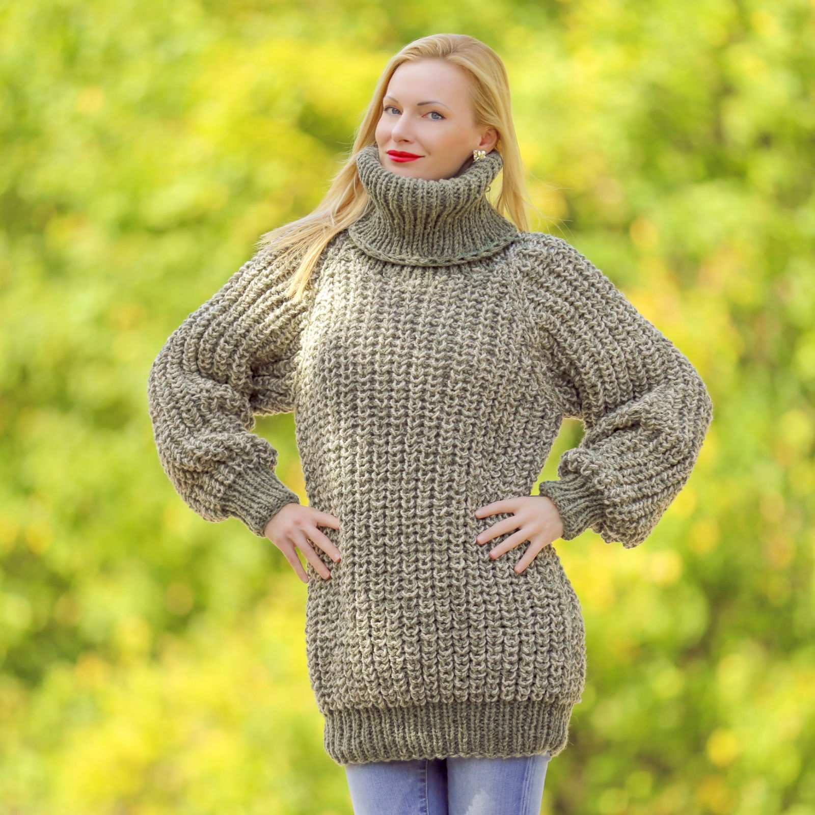 Long-Sleeved Wool Sweater main image 1